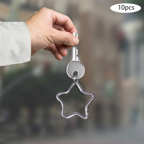 2 Mosquetón Con Forma De Estrella De Cinco Puntas, Plata