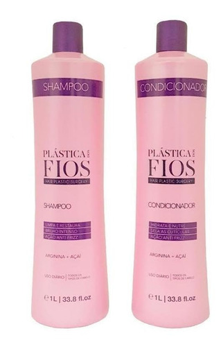 Kit Cadiveu Shampoo E Condicionador Plastica Dos Fios 2x1lt