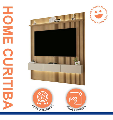 Painel Para Tv Até 70 Polegadas Frisado Com Led Duplo 3