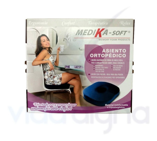 Imagen 4 de 6 de Asiento Ortopedico Memory Foam - Cojín