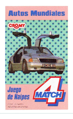 Cartas Naipes Autos Del Mundo  Match 4/cromy (remast.2022)