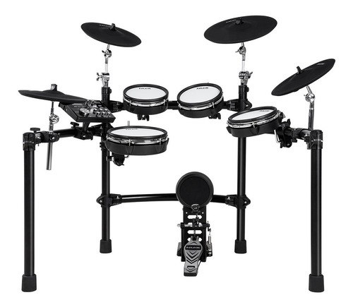 Imagen 2 de 8 de Batería Eléctrica Nux Dm7x Pads Malla + Pedal Doble + Silla