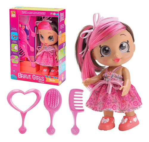 Boneca Alexis Fashion Com Acessórios Linha Brave Girls 32cm