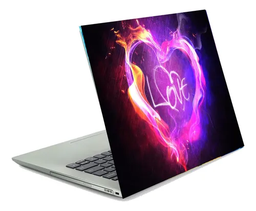 comprar Sticker Para Lap Top Corazon Rojo Con Mariposa