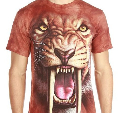 Polo Dientes De Sable Estampado Realista - Polo Americano