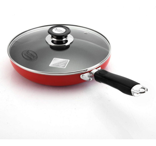 Batería De Cocina Roja Alpine 16 Piezas Con Antiadherente