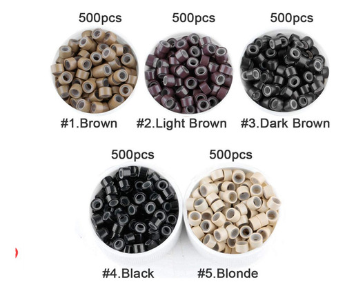 Microring Con Silicona Negro O Beige 100 Unidades