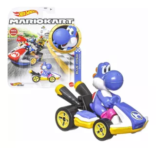 Blue Yoshi Mariokart Hot Wheels Standard Kart
