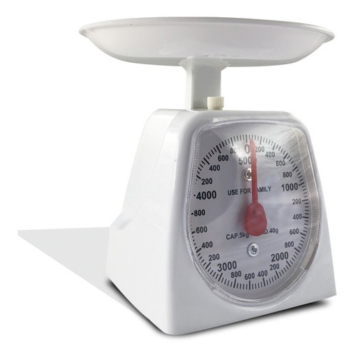 Bascula Analoga 5kgs Blanca Gtg12 Peso máximo soportado 5 kg