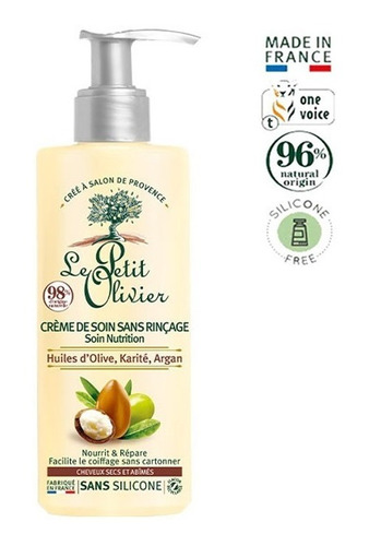 Crema Cabello Seco Con Karite Argán Le Petit Olivier 200 Ml