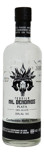 Tequila 100% Agave Azul Cristalino 750ml Mil Demonios