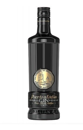 Gin Puerto De Indias Pure Black Dry X 0,70 L Origen España