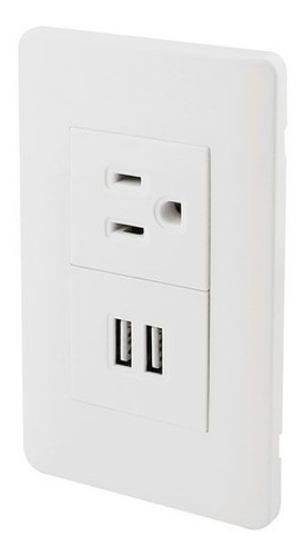 Tomacorriente Usb Con 2 Puertos Usb De Carga 2.1 A Sanelec