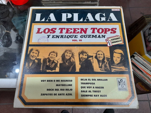 Lp Teen Tops La Plaga Vol 3 Enrique Guzmán Acetato,long Play