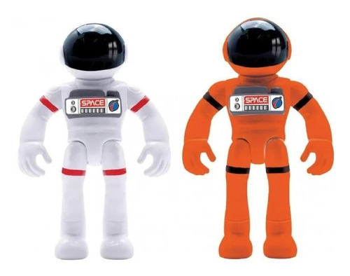Figura Individual Astronauta Astro Venture Blanco Y Naranja