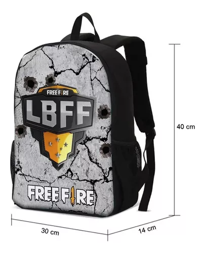 Mochila Escolar Masculino Feminino Free Fire Volta Às Aulas