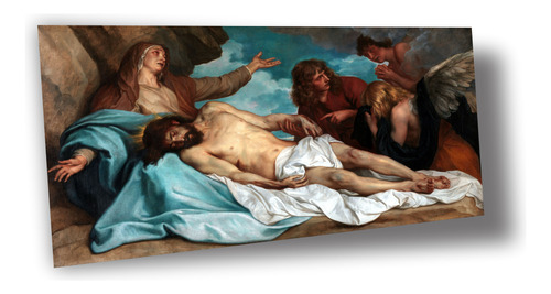 Lienzo Tela Lamentación De Cristo Arte Sacro Van Dyck 50x90