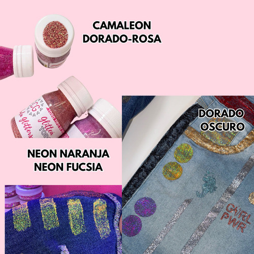 Pintura Glitter Textil Brillo Tela Zapatillas!! 1 Unidad 35ml A Eleccion