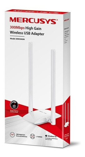 Adaptador Inalámbrico N 300mbps 2.4ghz 2 Antenas Externas