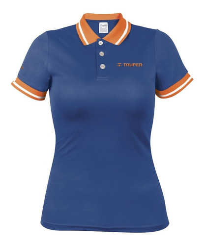 Playera Polo, Dry Fit, Azul, Dama, Talla Ch Truper 69970