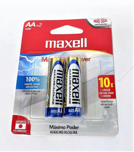 Pila Bateria Alcalina Aa Aaa Paquete De 4 Maxell Tienda