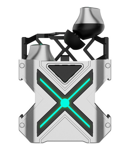 Audífonos Bluetooth X Cyberpunk Metal Space Capsule, Porta