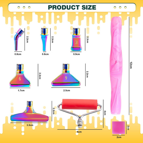Doreenbow 14 Uds. Kit De Puntas De Metal Para Pintura De Dia