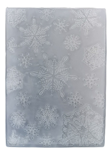 Carpeta Plastico Diseño Copo Nieve Para Hacer Tarjeta Albume