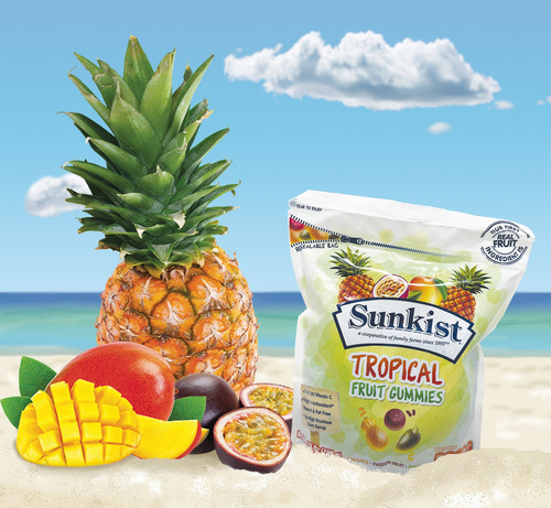 Gomitas Sabor A Frutas Tropicales Sunkist Fruit Snacks 128g