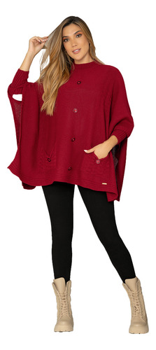 Ruana Poncho Casual Y Estilo Para Mujer 4921 Rich