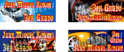 Etiquetas Stickers Escolares Imprimibles Hot Wheels