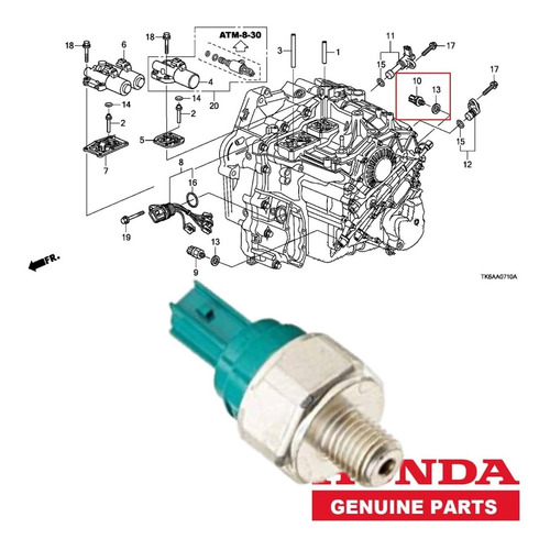 Sensor Pressão Câmbio Automático Accord 4p 2013-2014