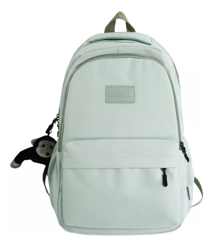 Mochila #aesthetic, Bonita Mochila Para Estudiantes, Úti [u] Color Verde