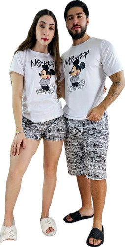 Pijama Dúo De Parejas Mickey Mouse & Minnie Mouse 