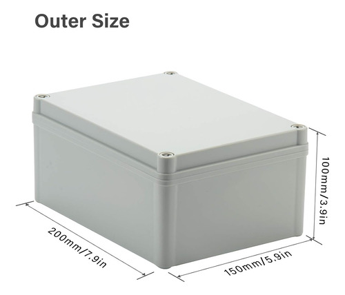 Caja De Derivación De Plástico, Ip67, Resistente Al P...