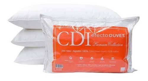 Almohada Efecto Pluma Duvet Premium 70x50 Percal 244h Jmc