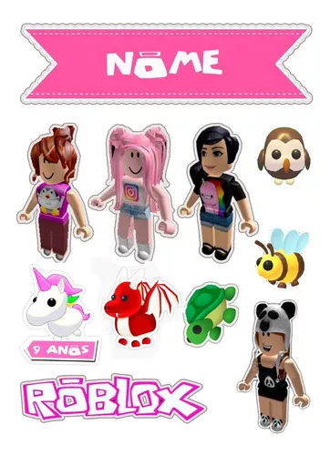 Topo de bolo Roblox Menina