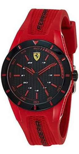 Ferrari Reloj De Cuarzo De Acero Inoxidable Y Caucho Informa