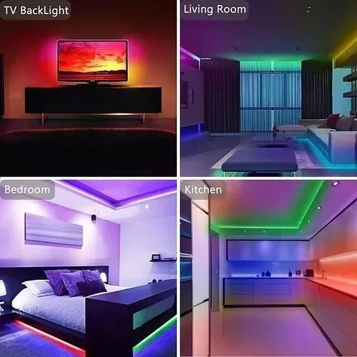 Barra De Luz Led Rgb De 50 Cm Gamer Control Fuente 12v Color Rgb