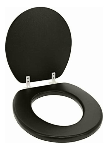 Ginsey Asiento De Inodoro Suave Acolchado Para Decoración Color Negro