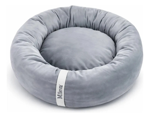 Cama Gato Cachorro Caminha Pet Redonda Ninho Macia 50x50cm Cor Cinza Touch