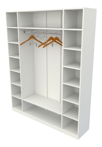 Armário Colmeia Cabideiro 100%mdf (closet Roupas Expositor) Cor Branco