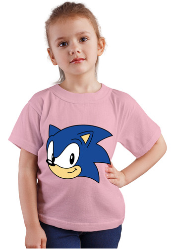 Polera Niños Sonic Hedgehog Perfil Algodon Wiwi