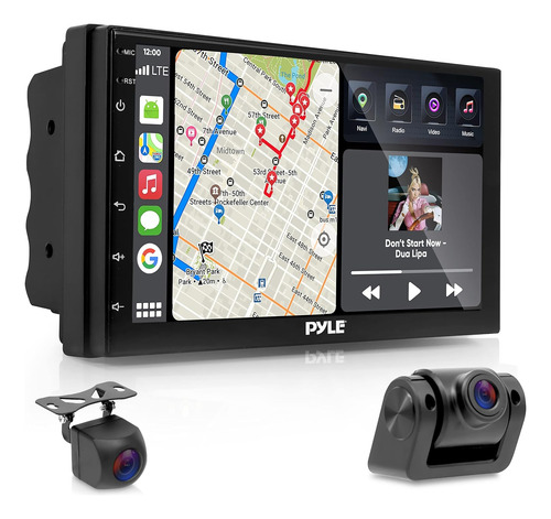 Receptor Estéreo 7 Doble Din Bluetooth Carplay Android Auto