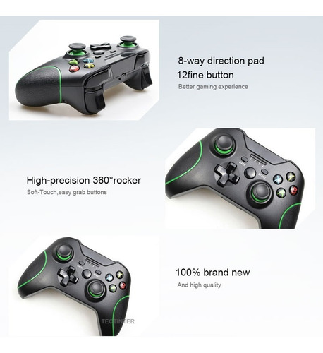 Imagen 4 de 10 de Control Joystick Inalámbrico Para Xbox One Pc Vibración Dual