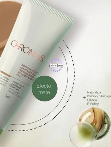Imagen 2 de 6 de Natura Chronos - Protector Antioleosidad Incoloro