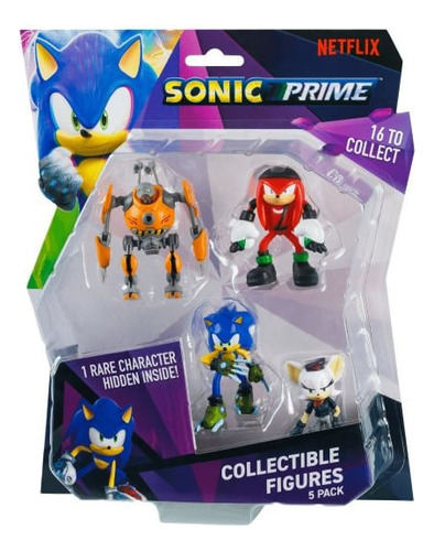 Sonic Prime - 4 Personajes Y 1 Escondido - 7 Cm De Alto - 