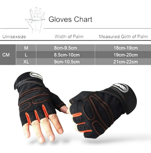 Guantes Ejercicios, Ciclismo, Pesas, Gym, Crossfit Unisex
