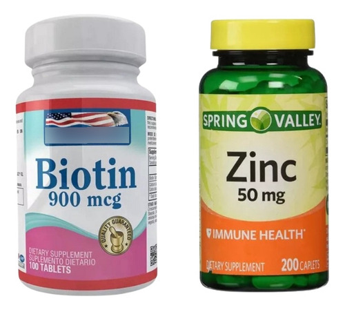 Biotina 900mcg + Zinc - Unidad a $949