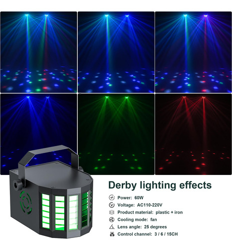 Luces Led Dj 5 En 1 Con Soporte De 1.8 Metros Y Control Remo